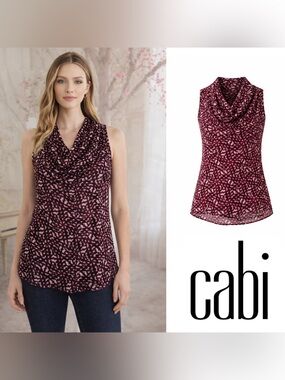 CAbi Drop neck Venus Blouse Top
